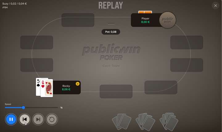 PublicWin poker replay